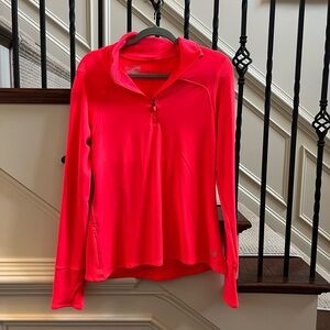 Under Armour Women's Coral 1/4 zip Fitted coldgear Long Sleeve Top XL